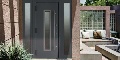 Входная дверь Belwooddoors П Argos 77 210x100 С19 левая (антрацит/белый стеклопакет матовый рис.53)