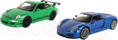 Набор игрушечных автомобилей Welly Porsche 918 Spyder и Porsche 911 / 42310F-2G(V)