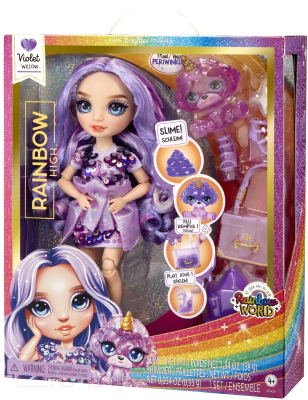 Кукла с аксессуарами Rainbow High Classic Виолет Виллоу / 42686 (фиолетовый)