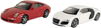 Набор игрушечных автомобилей Welly Porsche 911 Carrera S и Audi R8 Coupe / 44000-2SG(B) - 