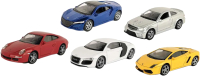 Набор игрушечных автомобилей Welly Lambo Gallardo, Porsche 911, Audi R8 / 52020-5SG(X) - 