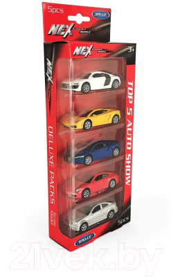 Набор игрушечных автомобилей Welly Lambo Gallardo, Porsche 911, Audi R8 / 52020-5SG(X)