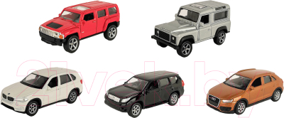 Набор игрушечных автомобилей Welly Hummer H3, LR Defender, BMW X5 / 52020-5SG(Z)