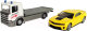 Набор игрушечной техники Welly Грузовик Scania, Chevrolet Camaro ZL1 / 92662-2GW(D)  - 
