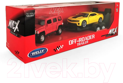 Набор игрушечных автомобилей Welly Hummer H3, Chevrolet Camaro ZL1 / 43629F-2TB(A) 