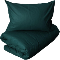 Комплект постельного белья Loon Эмили 160x200/50x70 / КПБ.Б-2.0-50-10 (темно-бирюзовый, на резинке) - 