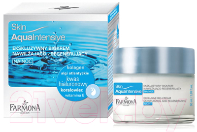 Крем для лица Farmona Professional Skin Aqua Intens Ночной увлажняющий и регенерирующий (50мл)