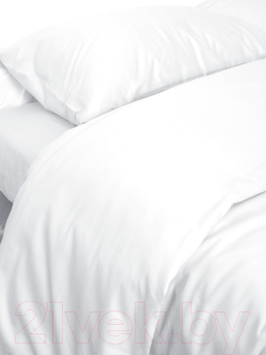 Комплект постельного белья Loon Эмили 160x200/70x70 / КПБ.Б-2.0-70-1 (белый, на резинке )