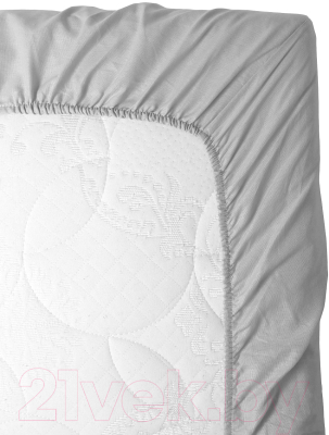 Комплект постельного белья Loon Эмили 160x200/70x70 / КПБ.Б-2.0-70-2 (светло-серый, на резинке )