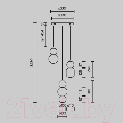 Потолочный светильник Maytoni Drop MOD273PL-L33G3K