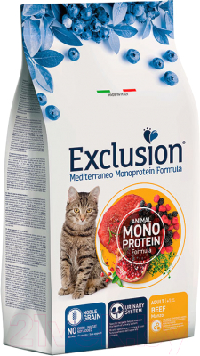 Сухой корм для кошек Exclusion Monoprotein Beef Noble Grain / NGCAB12 (12кг)