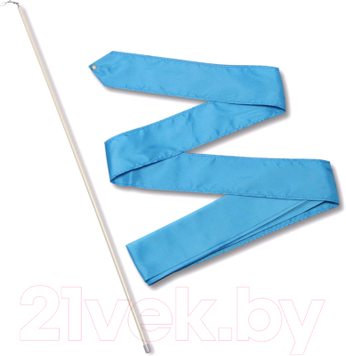 Лента для художественной гимнастики с палочкой No Brand СЕ4-LB (голубой)