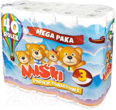 Туалетная бумага Miski 3сл (40рул)