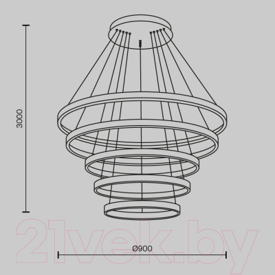 Люстра Maytoni Rim MOD058PL-L200BSK