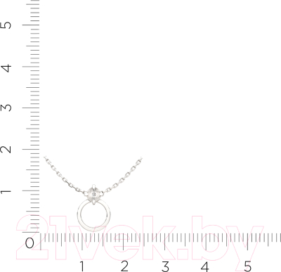 Колье из серебра ZORKA 05D0078 (с бриллиантом)