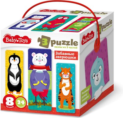 Развивающая игра Baby Toys Забавные зверюшки / 04772 - 