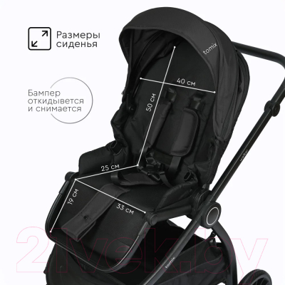 Изображение товара Детская универсальная коляска Tomix Walker 2 в 1 / BD101B (Black)