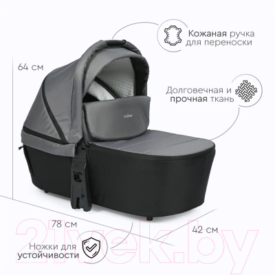 Детская универсальная коляска Tomix Walker 2 в 1 / BD101B (Grey)