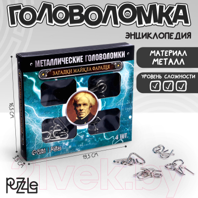 Набор головоломок Puzzle Загадки Майкла Фарадея / 2528226 (4шт)