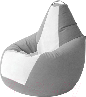 Бескаркасное кресло Kreslomeshki Груша Kombo XL / GKV-120x85-SB (сталь/белый)