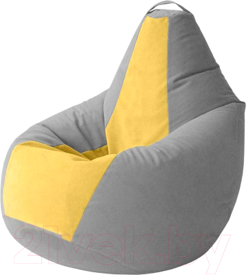 Бескаркасное кресло Kreslomeshki Груша Kombo XL / GKV-120x85-SZH (сталь/желтый)