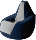 Бескаркасное кресло Kreslomeshki Груша Kombo XL / GKV-120x85-TSST (темно-синий/сталь) - 