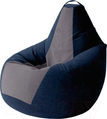 Бескаркасное кресло Kreslomeshki Груша Kombo XL / GKV-120x85-TSA (темно-синий/антрацит)