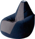 Бескаркасное кресло Kreslomeshki Груша Kombo XL / GKV-120x85-TSA (темно-синий/антрацит) - 