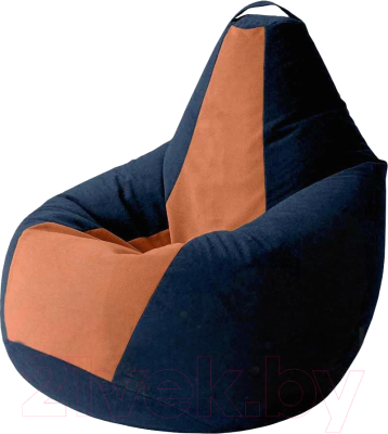 Бескаркасное кресло Kreslomeshki Груша Kombo XL / GKV-120x85-TSL (темно-синий/лисий)