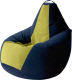 Бескаркасное кресло Kreslomeshki Груша Kombo XXXL / GKV-145x100-TSO (темно-синий/оливка) - 