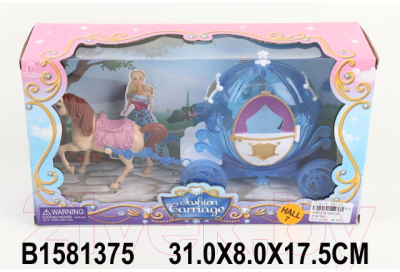 Набор аксессуаров для куклы Huada Лошадь с каретой / 1581375-SS022A