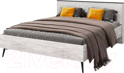 Двуспальная кровать Мебель-КМК 1600 Саванна 1 0973.8 (бетон пайн светлый)
