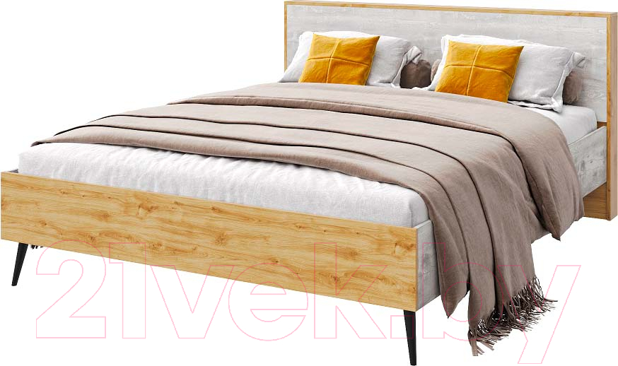 Двуспальная кровать Мебель-КМК 1600 Саванна 0973.3
