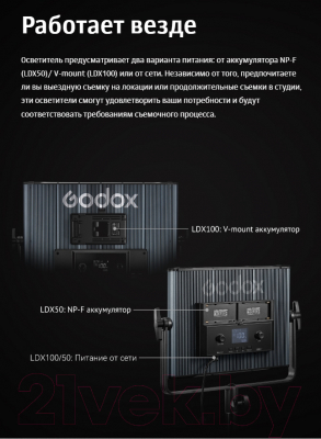 Осветитель студийный Godox LDX100R / 30735