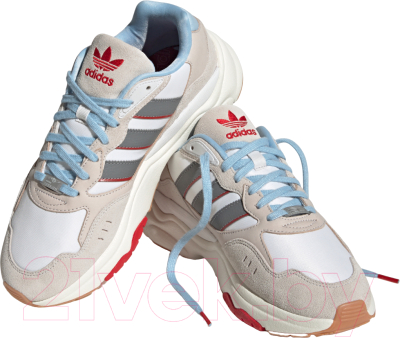 Кроссовки Adidas Retropy F96 / HP6384 (р.7.5, серый/красный/голубой)