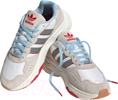 Кроссовки Adidas Retropy F98 / HP6384 (р.8.5, серый/красный/голубой)