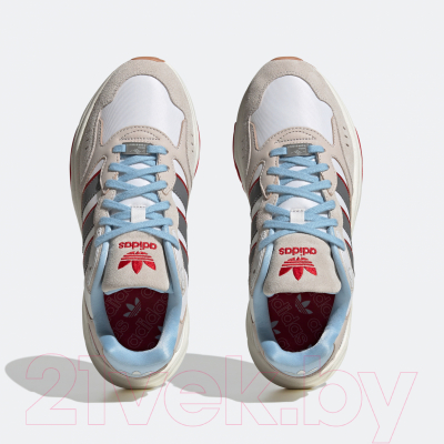 Кроссовки Adidas Retropy F97 / HP6384 (р.8, серый/красный/голубой)