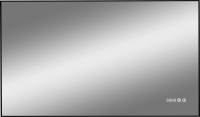 Зеркало Континент Amer Led 120x70 (с подсветкой, часами, антизапотевания, черный, смена подсветки) - 