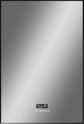 Зеркало Континент Amer Led 60x100 (с фоновой подсветкой, черной окантовкой, многофункциональной панелью)