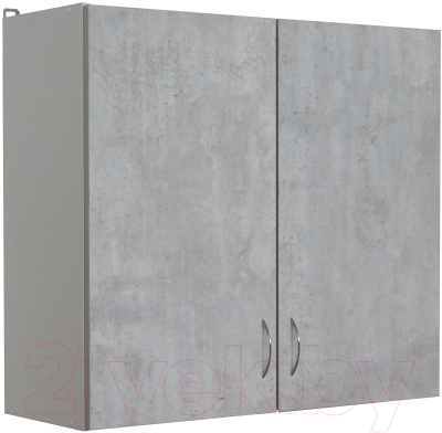 Шкаф навесной для кухни Компас-мебель КС-001-18Д1 800мм (белый/бетон)