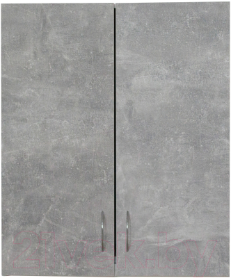 Шкаф навесной для кухни Компас-мебель КС-001-10Д1 800мм с сушкой (белый/бетон)