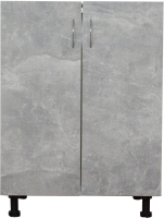 Шкаф-стол кухонный Компас-мебель КС-001-5Д1 600мм (белый/бетон) - 