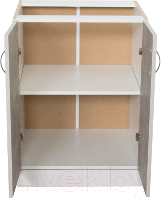 Шкаф-стол кухонный Компас-мебель КС-001-5Д1 600мм (белый/бетон)