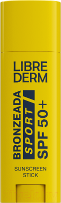 Крем солнцезащитный Librederm Bronzeada Sport Для губ и лица SPF 50+ (4.8г)