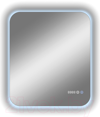 Зеркало Континент Burzhe Led 60x70 (с часами)