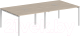 Миниатюра изображения товара Комплект письменных столов Norden 320x163.8x75 / SG.259.OL.63.WH (белый/дуб светлый)