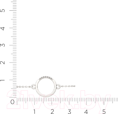 Браслет из серебра ZORKA 0640051.ZZ (18см, с фианитами)