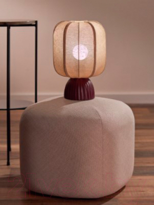 Прикроватная лампа Bergenson Bjorn Texture Rib / BB0000572 (вишневый/бежевый)