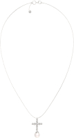Колье из серебра ZORKA 0550056 (с фианитами и жемчугом) - 
