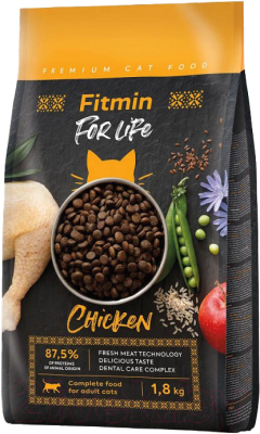 Сухой корм для кошек Fitmin Cat For Life Adult Chicken (1.8кг)